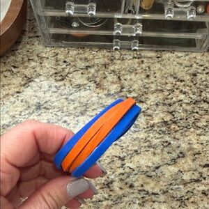 Vibrant Blue and Orange Bracelet